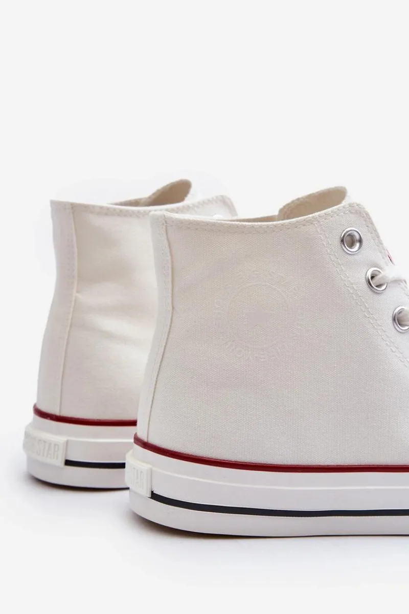 Trampki Męskie Big Star|Trampki Wysokie>Big Star Shoes Wysokie Trampki Męskie Big Star NN174104 Białe Biały