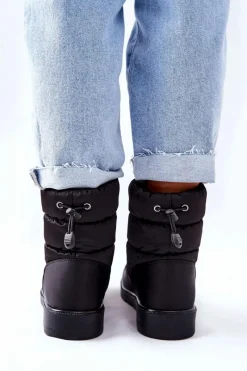 Śniegowce Damskie></noscript>Buty damskie Vinceza Wysokie Wsuwane Śniegowce Czarne Cathy