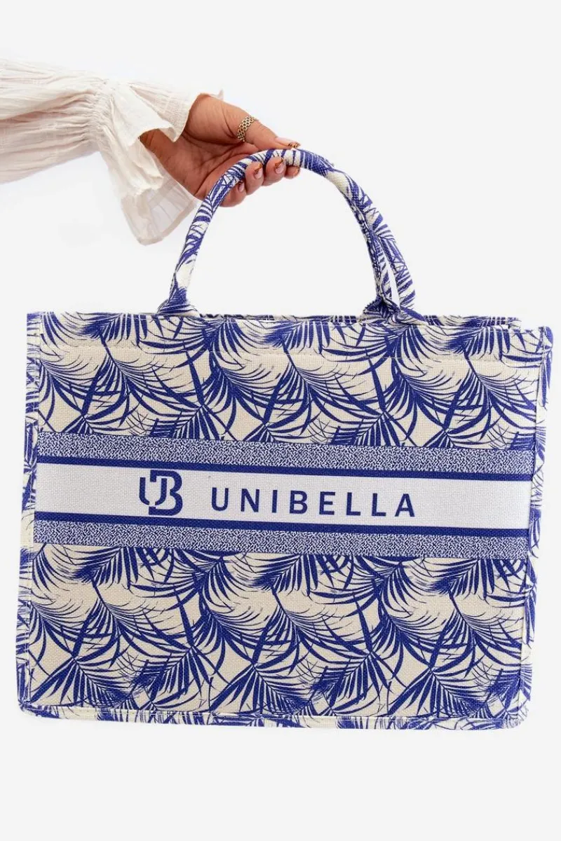 Torebki Klasyczne>Boto Wzorzysta Duża Torebka Granatowa Mooch Niebieski