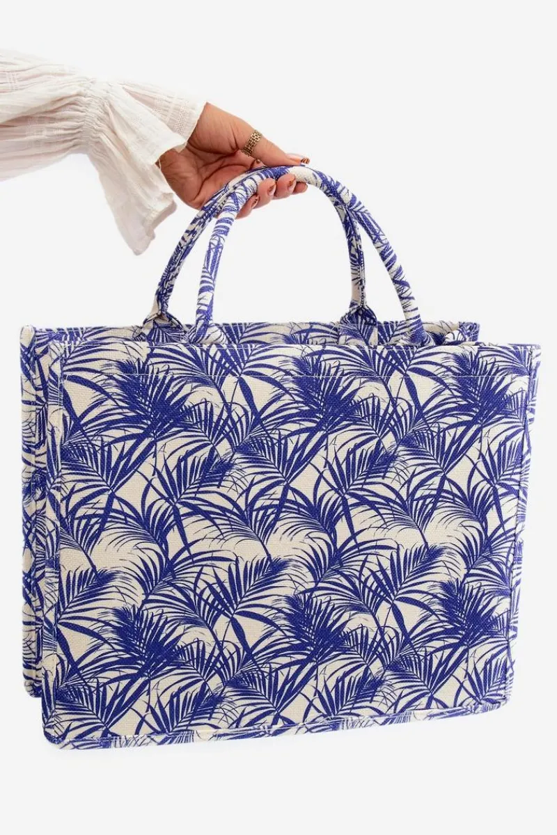 Torebki Klasyczne>Boto Wzorzysta Duża Torebka Granatowa Mooch Niebieski