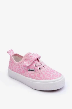Outlet Wzorzyste Dziecięce Trampki Na Rzep Różowe Talirena Dzieci Dziewczęce