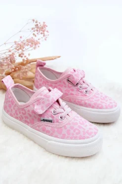 Outlet Wzorzyste Dziecięce Trampki Na Rzep Różowe Talirena Dzieci Dziewczęce