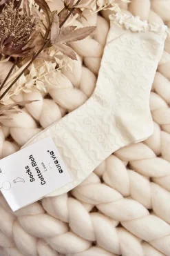 Discount Wzorzyste Skarpety Damskie Białe Wzór 2 Skarpetki|Skarpetki