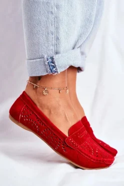 Mokasyny Damskie Zamszowe><noscript><img width=