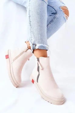 Czarne Botki|Botki Zimowe Damskie><noscript><img width=