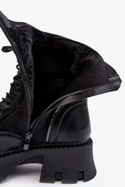 Sale Boto Zamszowe Botki Workery Z Biżuteryjną Ozdobą Czarne Marx Czarny