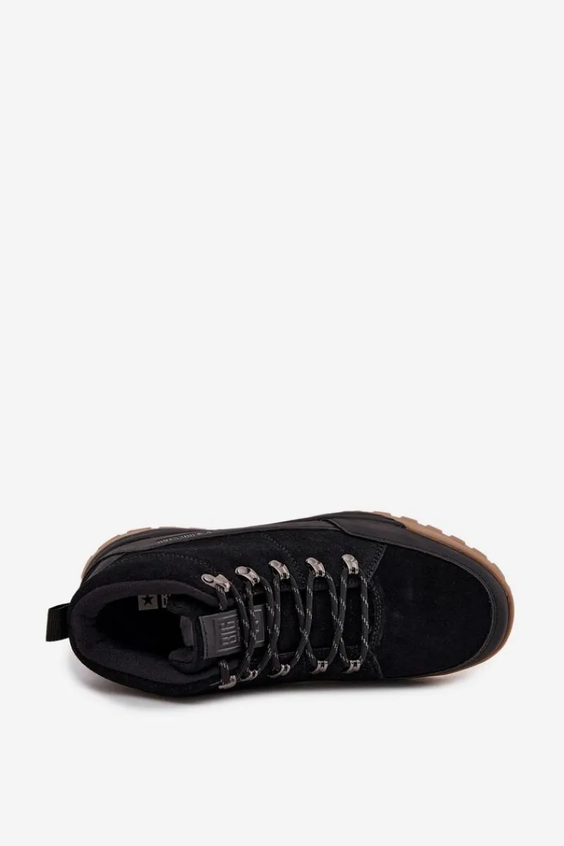 Best Zamszowe Buty Trekkingowe Męskie Big Star SS174265 Czarne Męskie Obuwie Trekkingowe Męskie|Botki Męskie