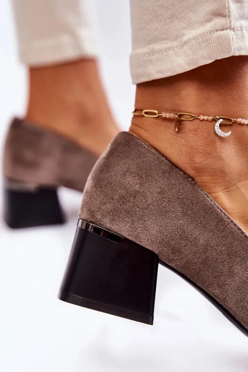 Boto Zamszowe Czółenka La.Fi 230034G-SU Szare