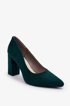 Czółenka Zamszowe|Czółenka Na Słupku>Buty Sergio Leone Zamszowe Czółenka Na Słupku Sergio Leone PB216 Zielone