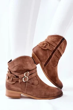 Hot Zamszowe Damskie Botki Ocieplane Beżowe Castlerock Damskie Czarne Botki|Botki Zimowe Damskie