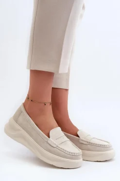 Loafersy Damskie|Mokasyny Na Platformie><noscript><img width=