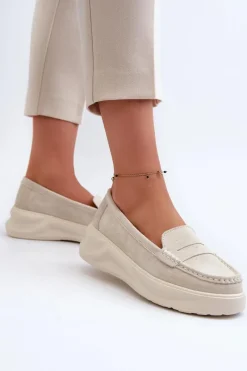 Loafersy Damskie|Mokasyny Na Platformie><noscript><img width=