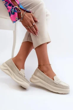 Loafersy Damskie|Mokasyny Na Platformie><noscript><img width=