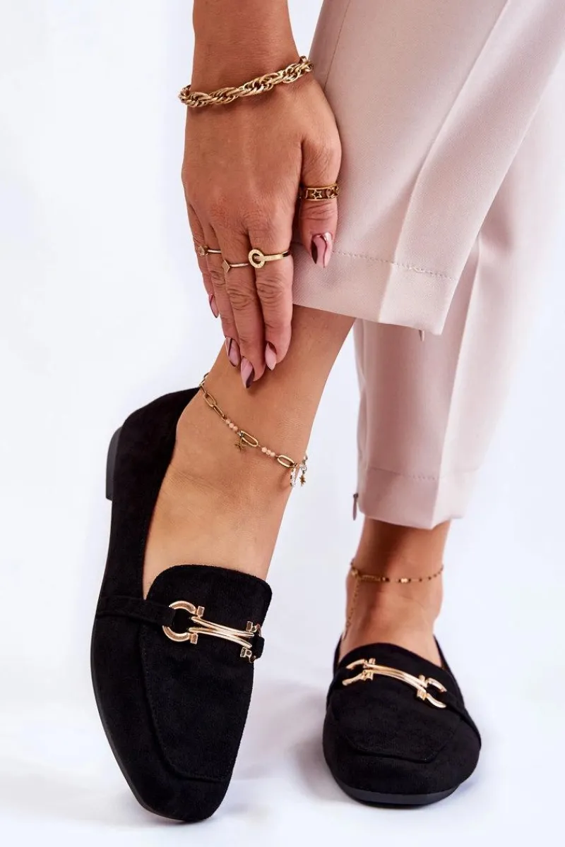 New Boto Zamszowe Klasyczne Mokasyny Czarne Roddie