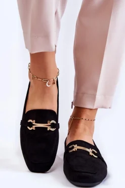 New Boto Zamszowe Klasyczne Mokasyny Czarne Roddie