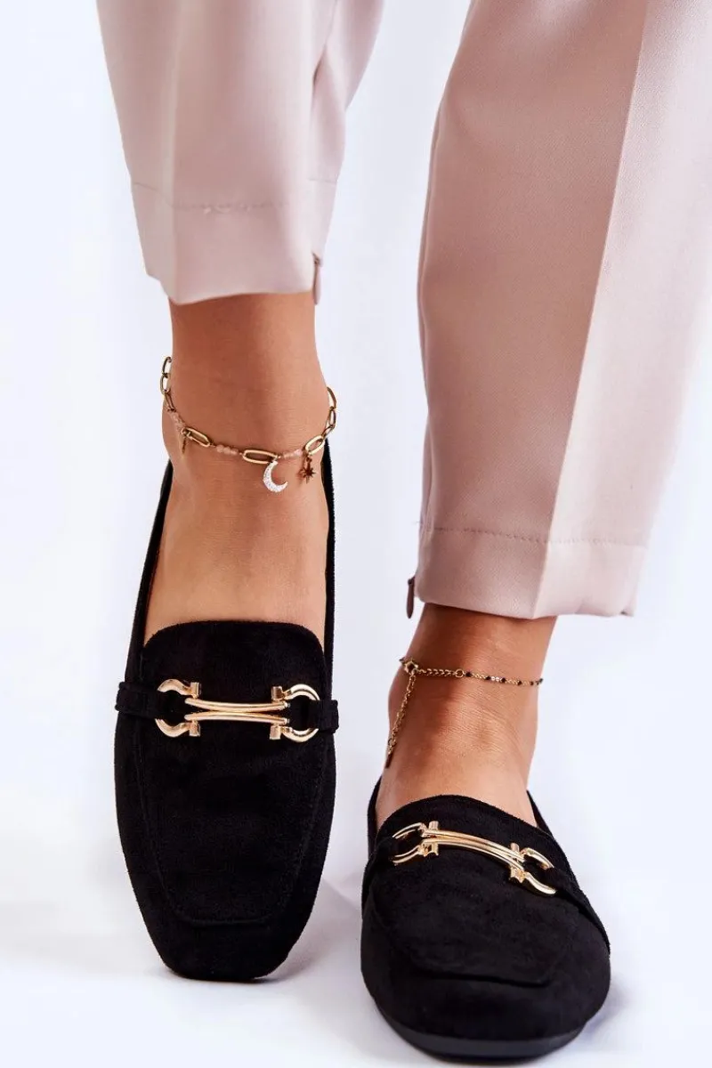 New Boto Zamszowe Klasyczne Mokasyny Czarne Roddie