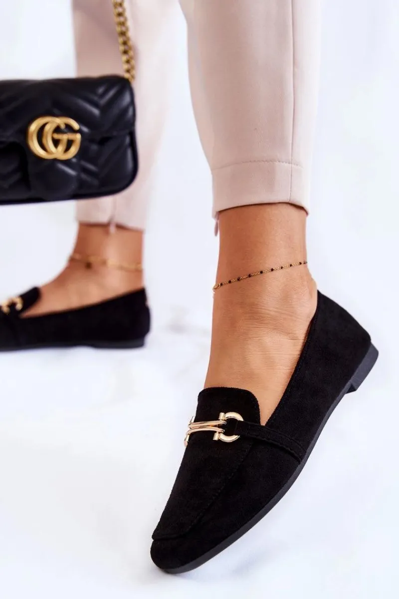 New Boto Zamszowe Klasyczne Mokasyny Czarne Roddie