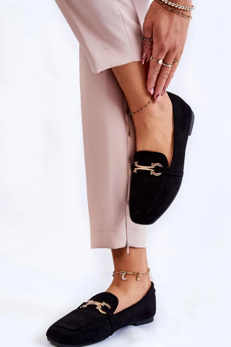 New Boto Zamszowe Klasyczne Mokasyny Czarne Roddie