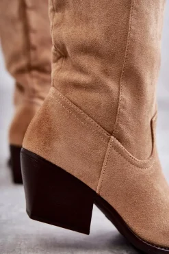 Kozaki Wiosenne|Kozaki Przed Kolano></noscript>Boto Zamszowe Kozaki Kowbojki Beżowe Casey