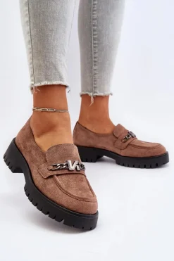 Online Buty damskie Vinceza Zamszowe Mokasyny Damskie Z Ozdobą Brązowe Loraleima