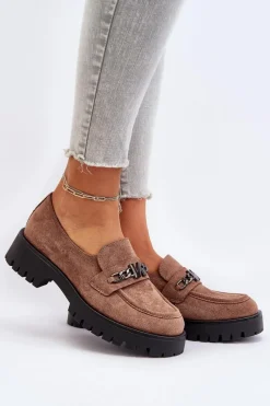 Online Buty damskie Vinceza Zamszowe Mokasyny Damskie Z Ozdobą Brązowe Loraleima