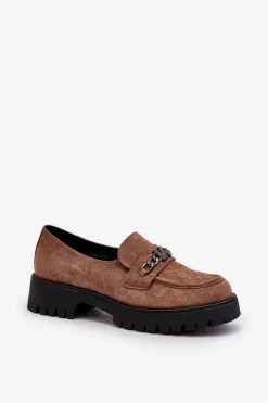 Online Buty damskie Vinceza Zamszowe Mokasyny Damskie Z Ozdobą Brązowe Loraleima