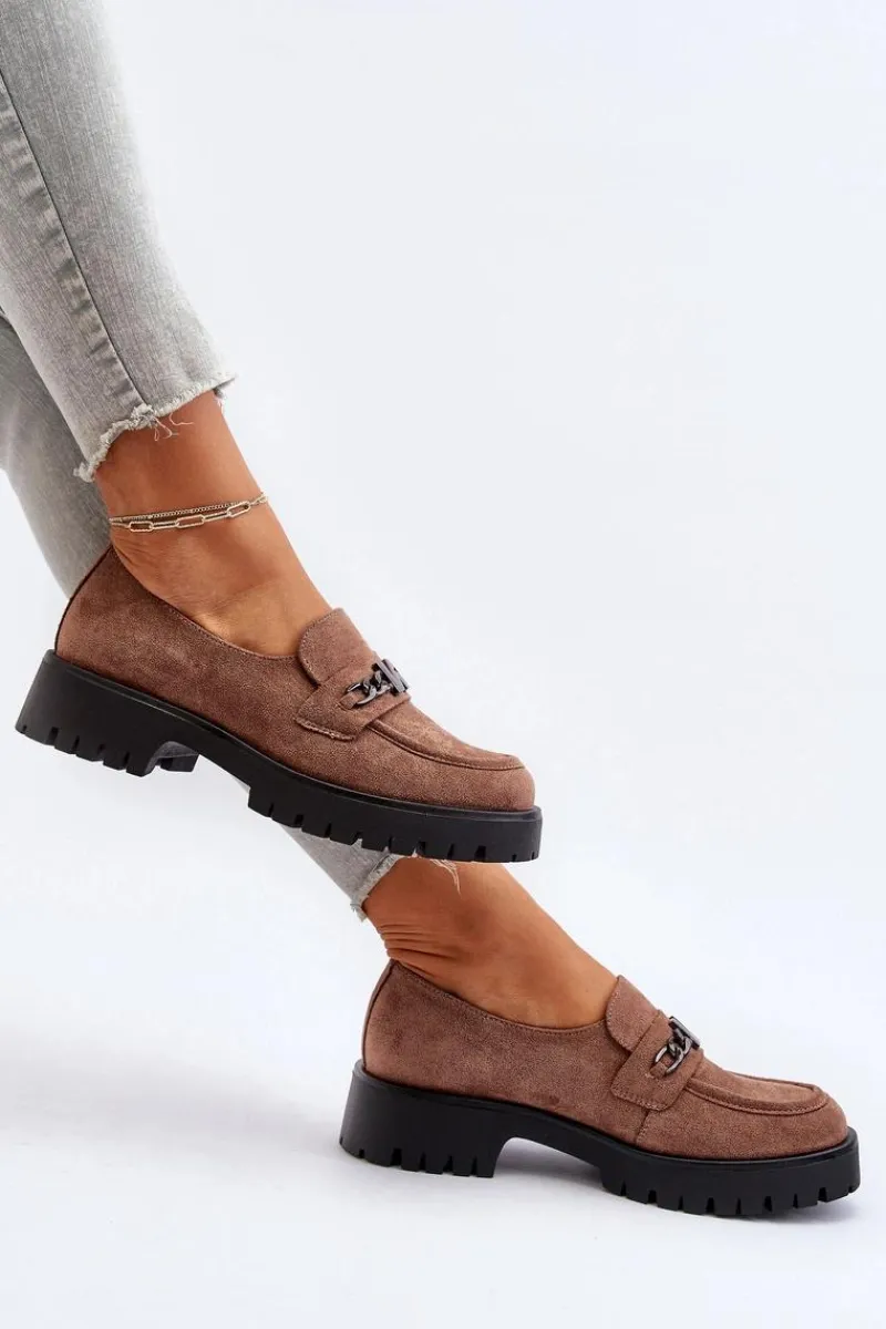 Online Buty damskie Vinceza Zamszowe Mokasyny Damskie Z Ozdobą Brązowe Loraleima