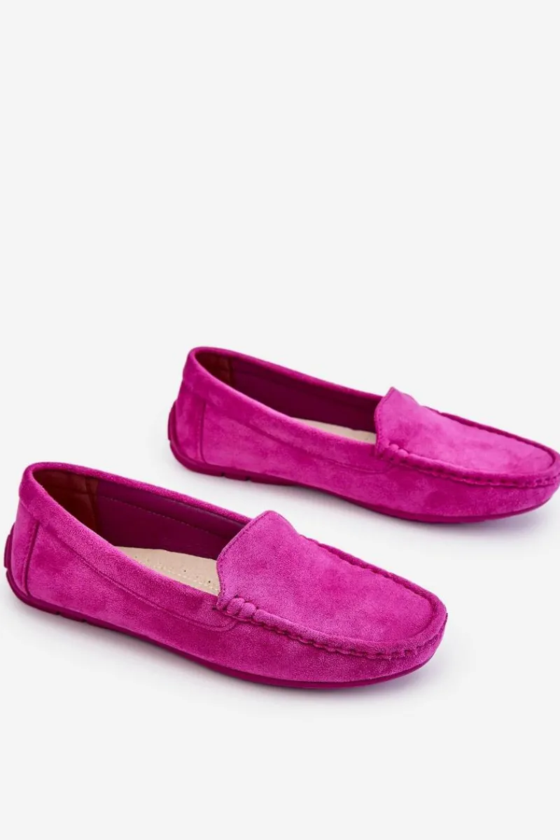 Sale Zamszowe Mokasyny Damskie Fioletowe Morreno Damskie Loafersy Damskie|Mokasyny Damskie Zamszowe