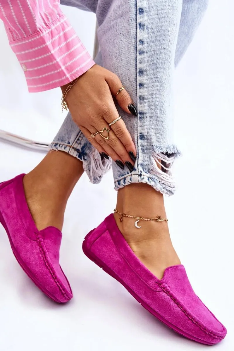 Sale Zamszowe Mokasyny Damskie Fioletowe Morreno Damskie Loafersy Damskie|Mokasyny Damskie Zamszowe