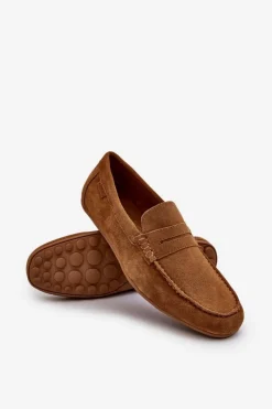 Best Big Star Shoes Zamszowe Mokasyny Męskie Big Star NN174226 Camel