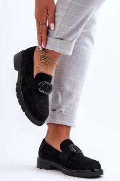 Discount Zamszowe Mokasyny Na Platformie Czarne Jarren Damskie Mokasyny Na Platformie|Mokasyny Damskie Zamszowe