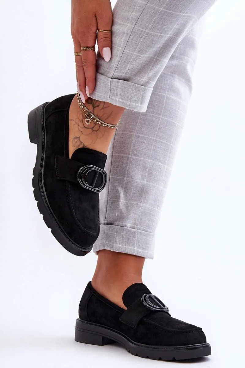 Discount Zamszowe Mokasyny Na Platformie Czarne Jarren Damskie Mokasyny Na Platformie|Mokasyny Damskie Zamszowe