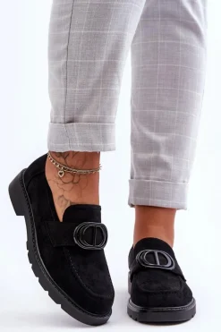 Discount Zamszowe Mokasyny Na Platformie Czarne Jarren Damskie Mokasyny Na Platformie|Mokasyny Damskie Zamszowe