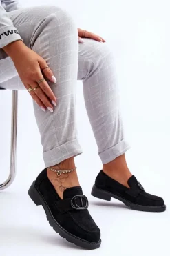 Discount Zamszowe Mokasyny Na Platformie Czarne Jarren Damskie Mokasyny Na Platformie|Mokasyny Damskie Zamszowe