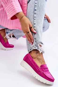 Sale Zamszowe Mokasyny Na Platformie Fuksja Lemar Milana Damskie Mokasyny Na Platformie|Mokasyny Damskie Zamszowe