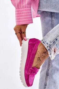 Sale Zamszowe Mokasyny Na Platformie Fuksja Lemar Milana Damskie Mokasyny Na Platformie|Mokasyny Damskie Zamszowe