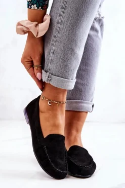 Mokasyny Damskie Zamszowe><noscript><img width=