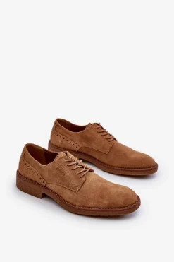 Sale Big Star Shoes Zamszowe Męskie Półbuty Big Star NN174213 Camel