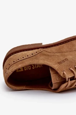 Sale Big Star Shoes Zamszowe Męskie Półbuty Big Star NN174213 Camel