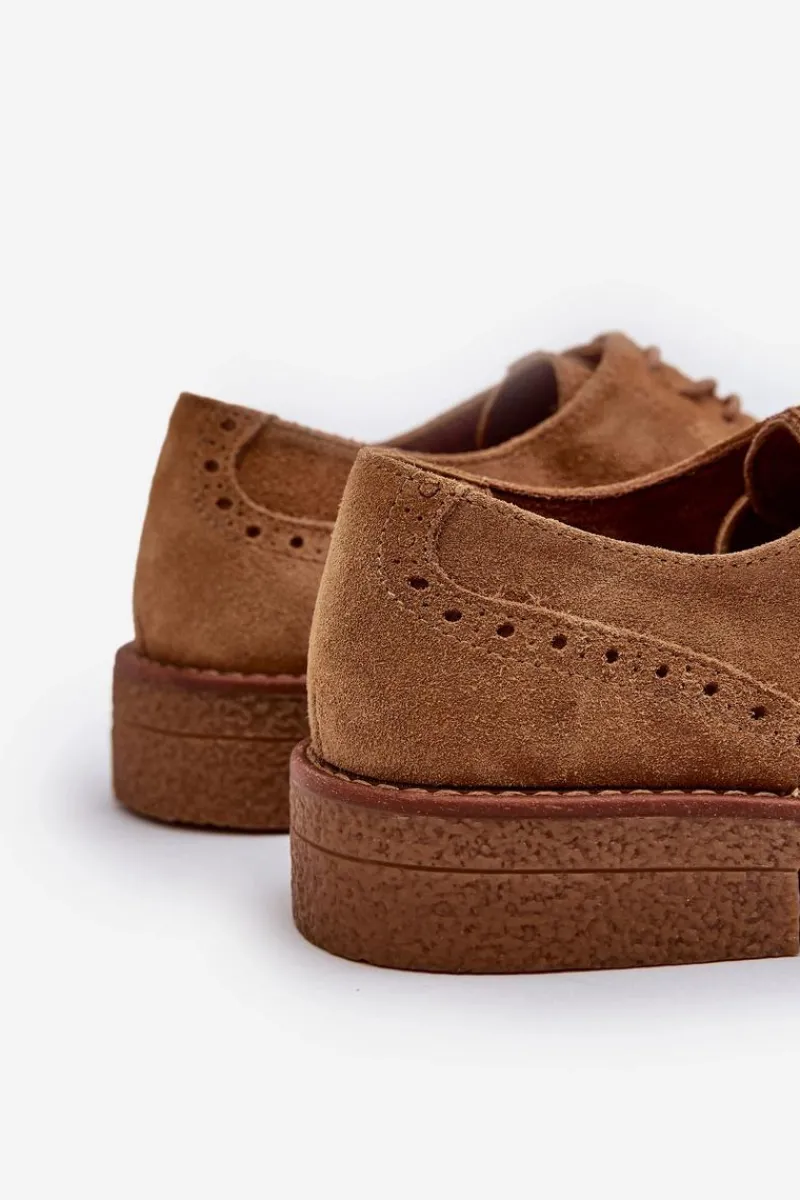 Sale Big Star Shoes Zamszowe Męskie Półbuty Big Star NN174213 Camel