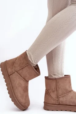 Śniegowce Damskie></noscript>Boto Zamszowe Śniegowce Damskie Ocieplane Beżowe Nanga