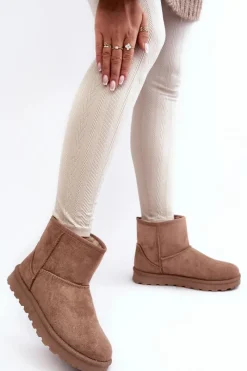 Śniegowce Damskie></noscript>Boto Zamszowe Śniegowce Damskie Ocieplane Beżowe Nanga