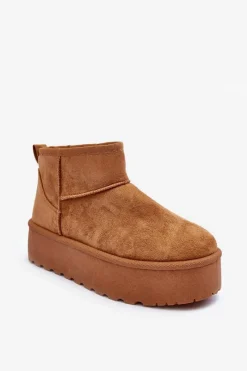 Best Boto Zamszowe Śniegowce Na Platformie Brązowe Corcoran Brązowy