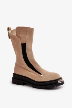 Czarne Botki|Botki Zimowe Damskie><noscript><img width=