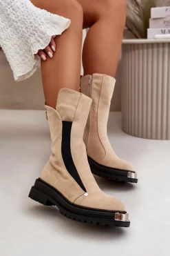 Czarne Botki|Botki Zimowe Damskie><noscript><img width=