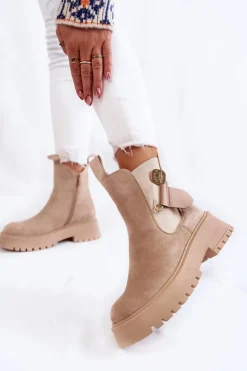 Czarne Botki|Botki Zimowe Damskie><noscript><img width=