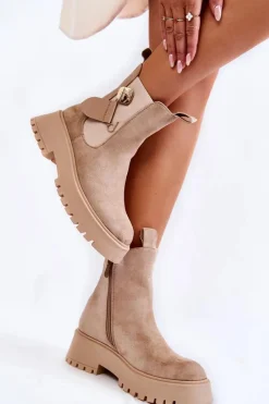 Czarne Botki|Botki Zimowe Damskie><noscript><img width=