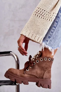 Botki Sznurowane|Botki Zimowe Damskie><noscript><img width=