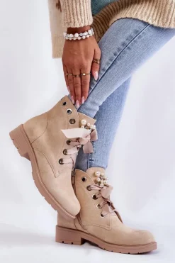 Botki Sznurowane|Botki Zimowe Damskie><noscript><img width=