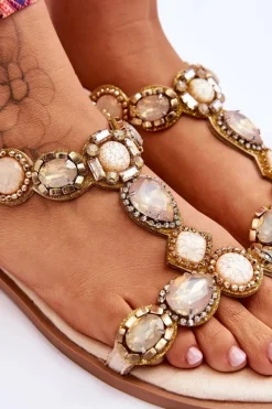 Sandały Płaskie><noscript><img width=